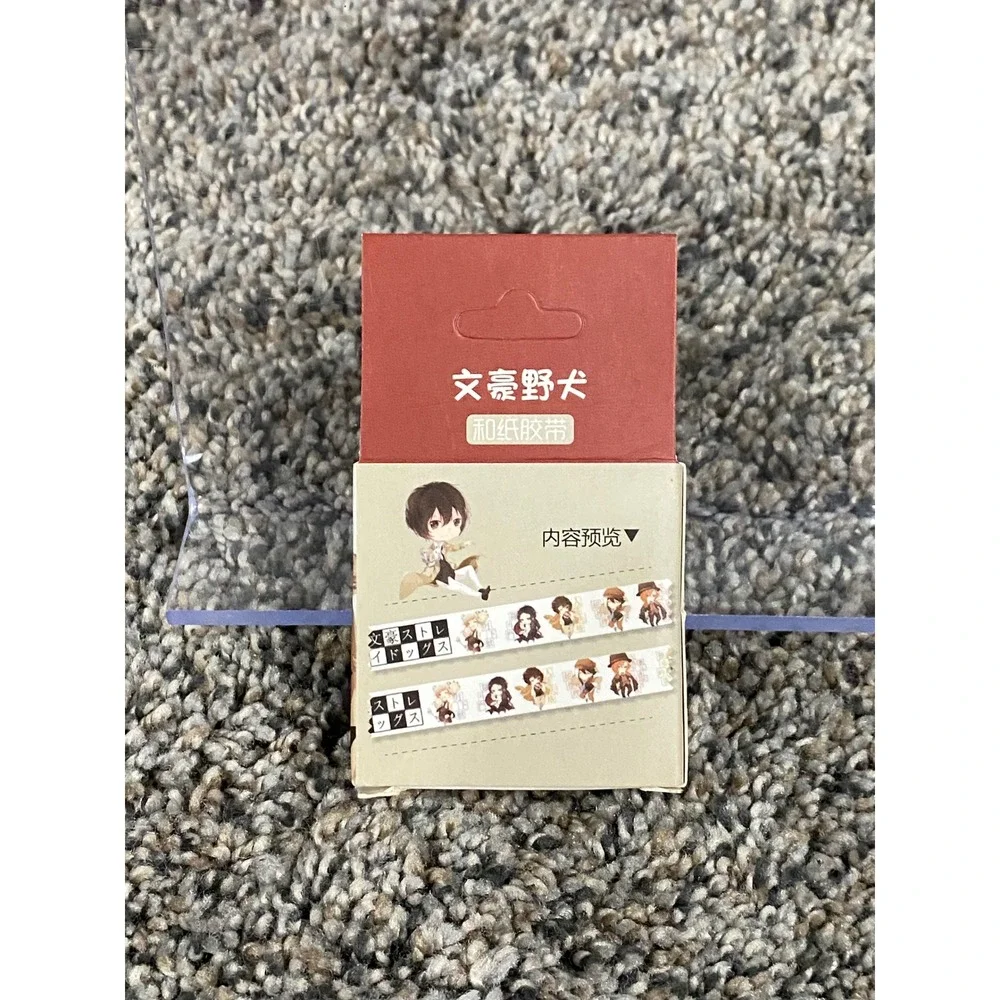 Washi Tape Bungo Stray Dogs Unisex Red New Anime Stationery One Size
